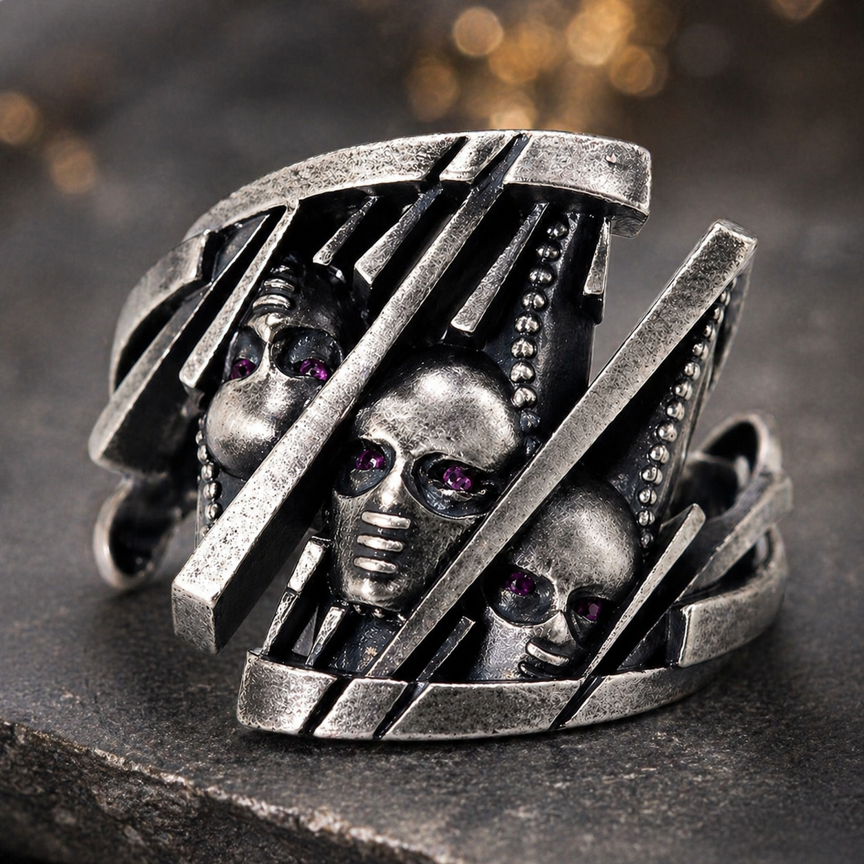 D4C Inspired Adjustable Ring – JoJo Steel Ball Run Funny Valentine Stand Jewelry