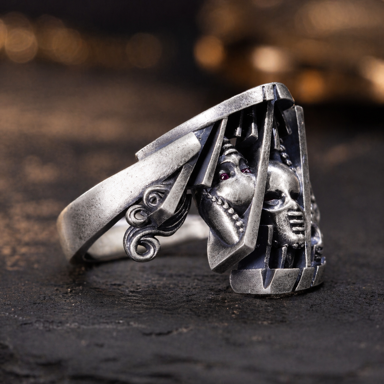 D4C Inspired Adjustable Ring – JoJo Steel Ball Run Funny Valentine Stand Jewelry