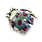 JoJo’s Bizarre Adventure Golden Wind Blue Crystal Beetle Brooch | Giorno Giovanna-Inspired Anime Style Jewelry Pin
