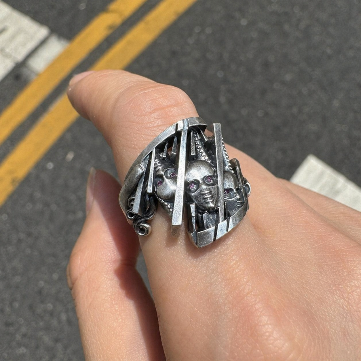 D4C Inspired Adjustable Ring – JoJo Steel Ball Run Funny Valentine Stand Jewelry